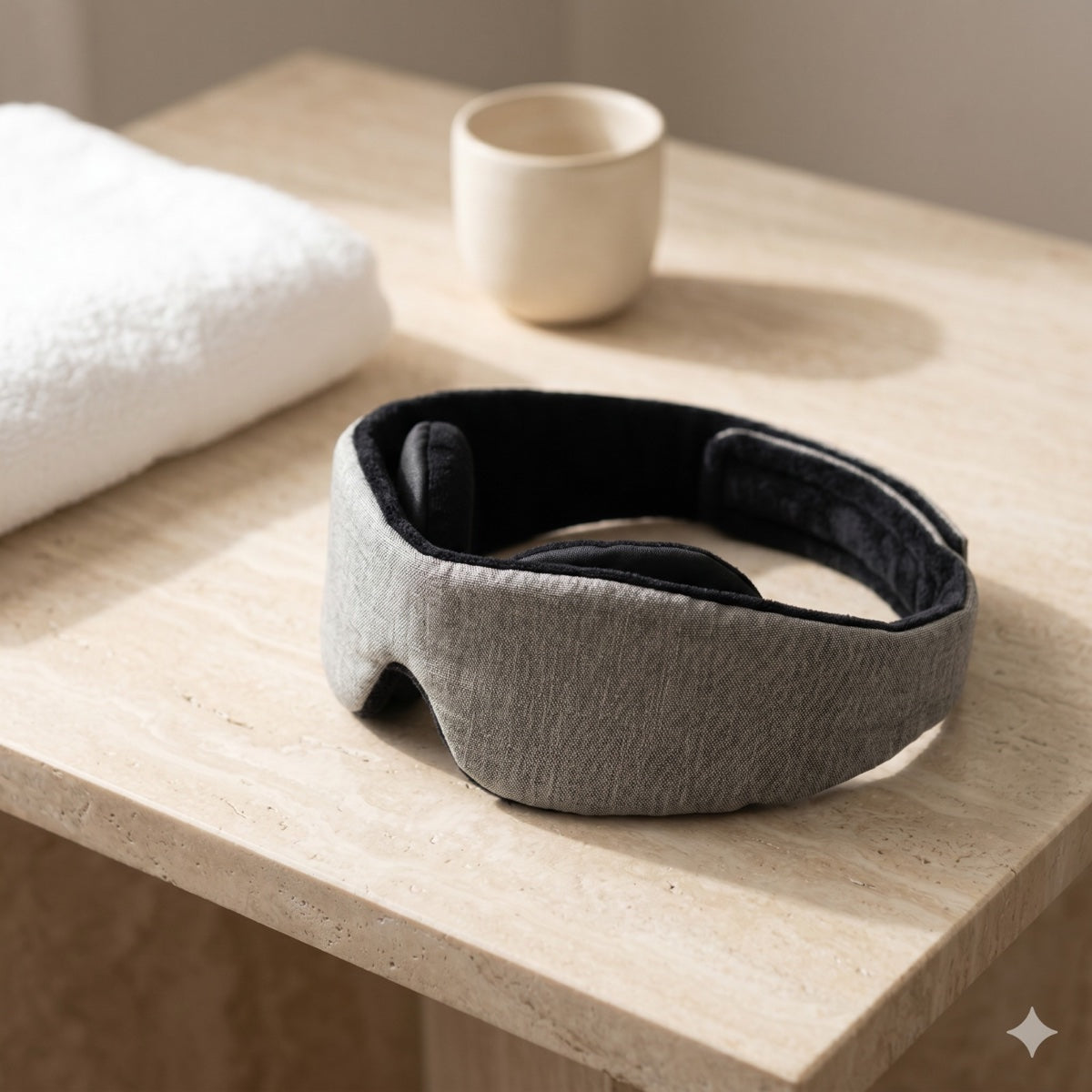Nawme 3D Blackout Sleep Mask in a bright product setting